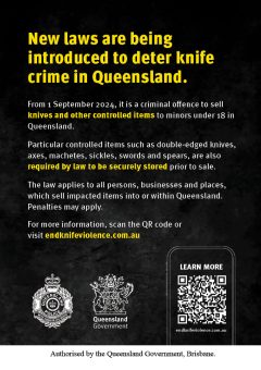 Small Customer Flier - 2024 QLD Knife and Controlled Items