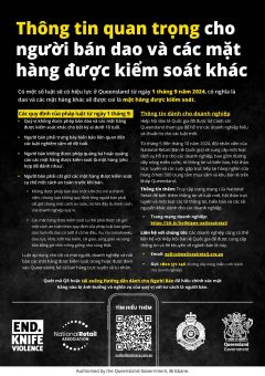 Vietnamese Factsheet - 2024 QLD Knife and Controlled Items